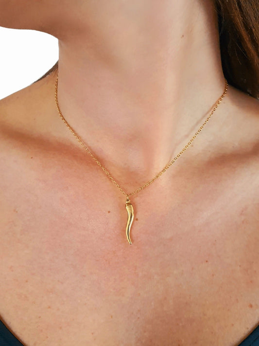 Collana "Corno Smaltato" Gold - 333HOPE333