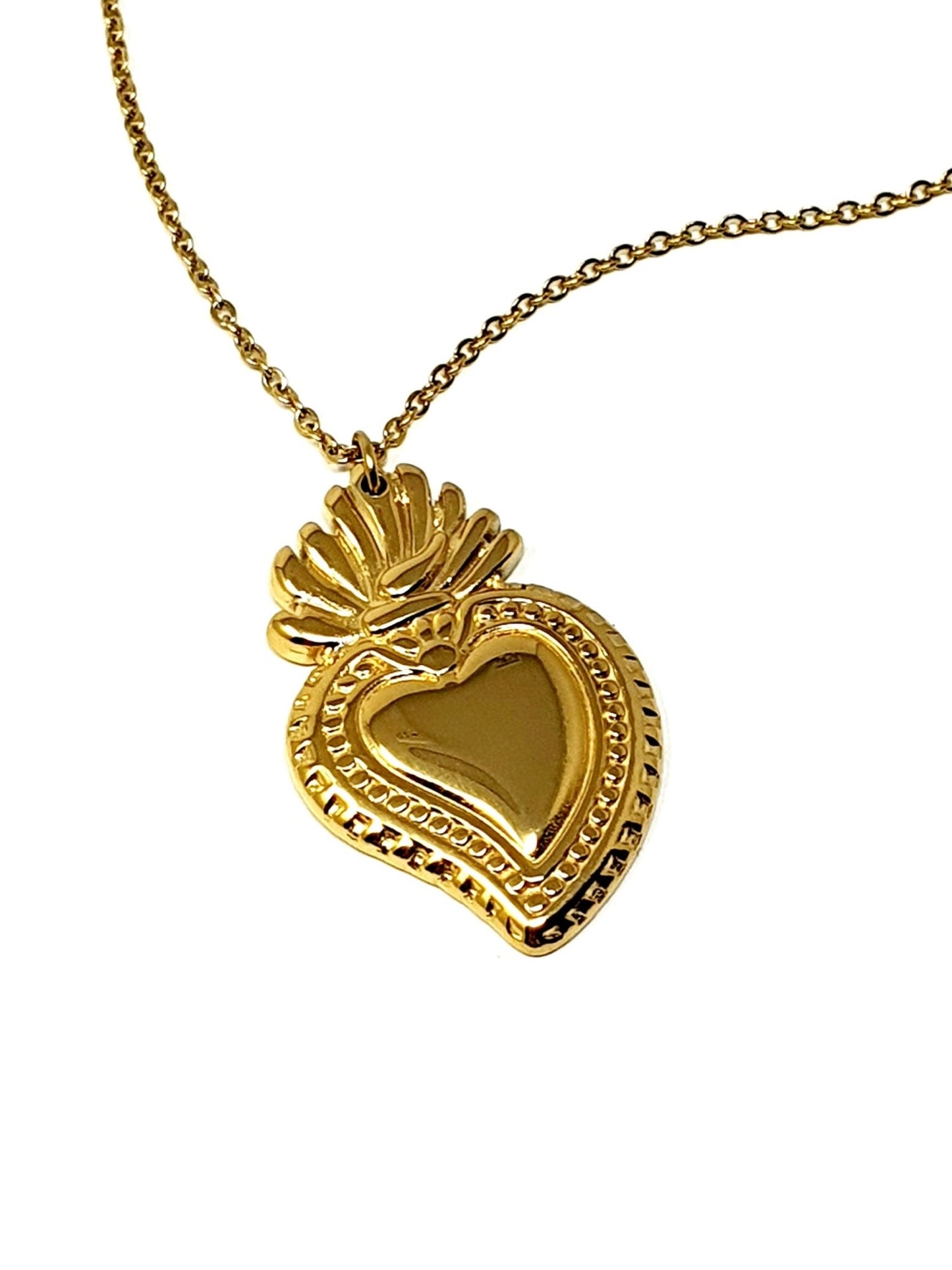 Collana "Cuore Sacro Big" Gold - 333HOPE333