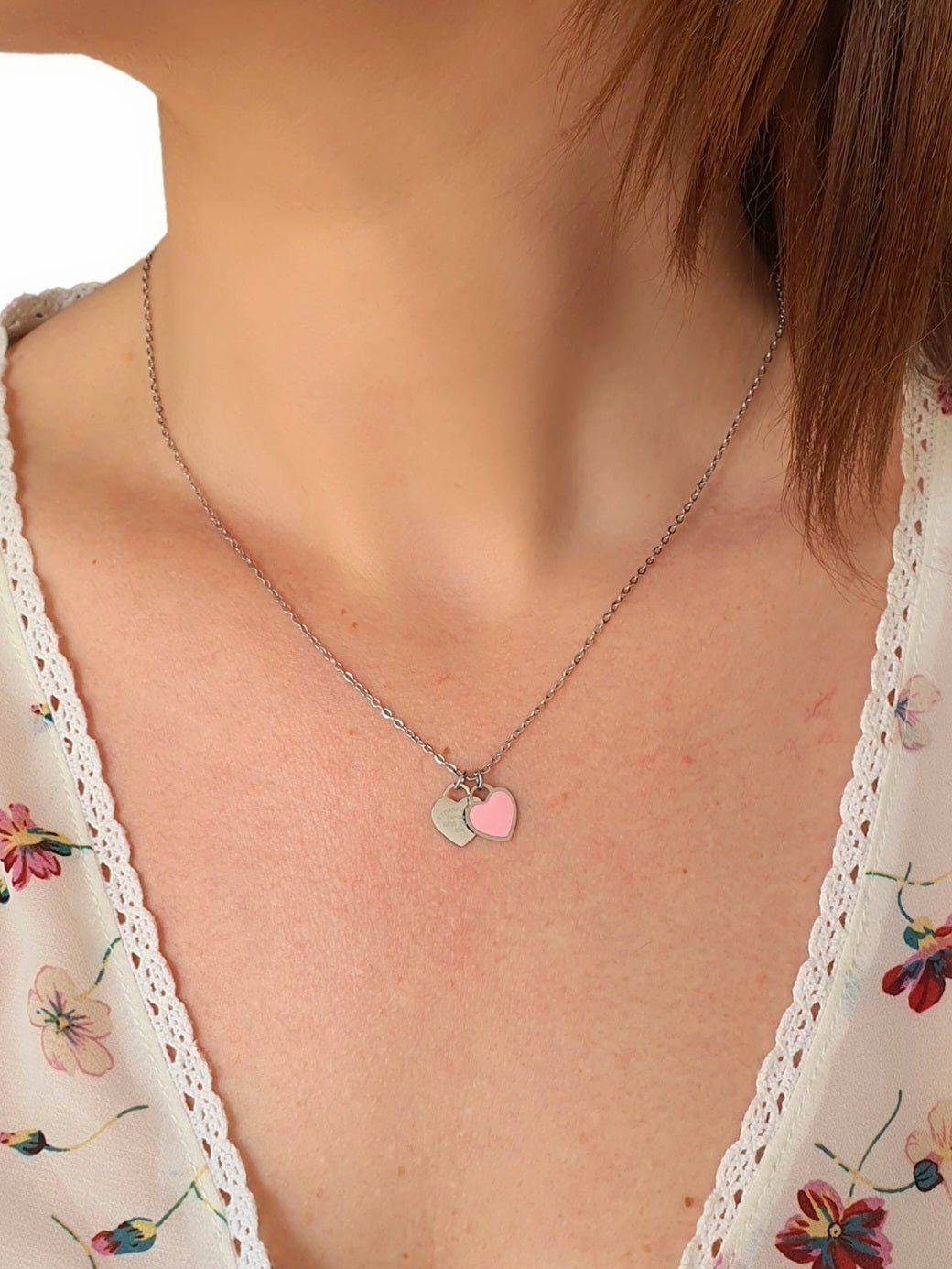 Collana "Fifth Avenue" Silver & Rosa - 333HOPE333