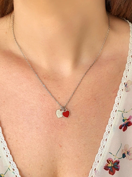 Collana "Fifth Avenue" Silver & Rosso - 333HOPE333