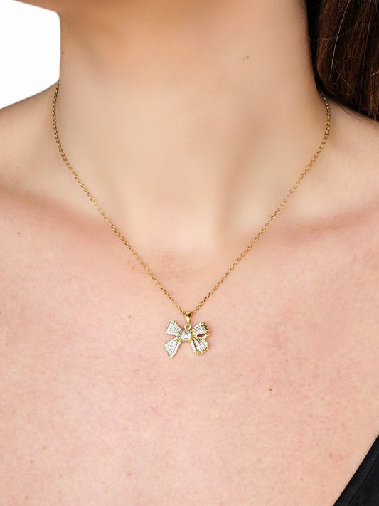 Collana "Fiocco Shine" Gold - 333HOPE333