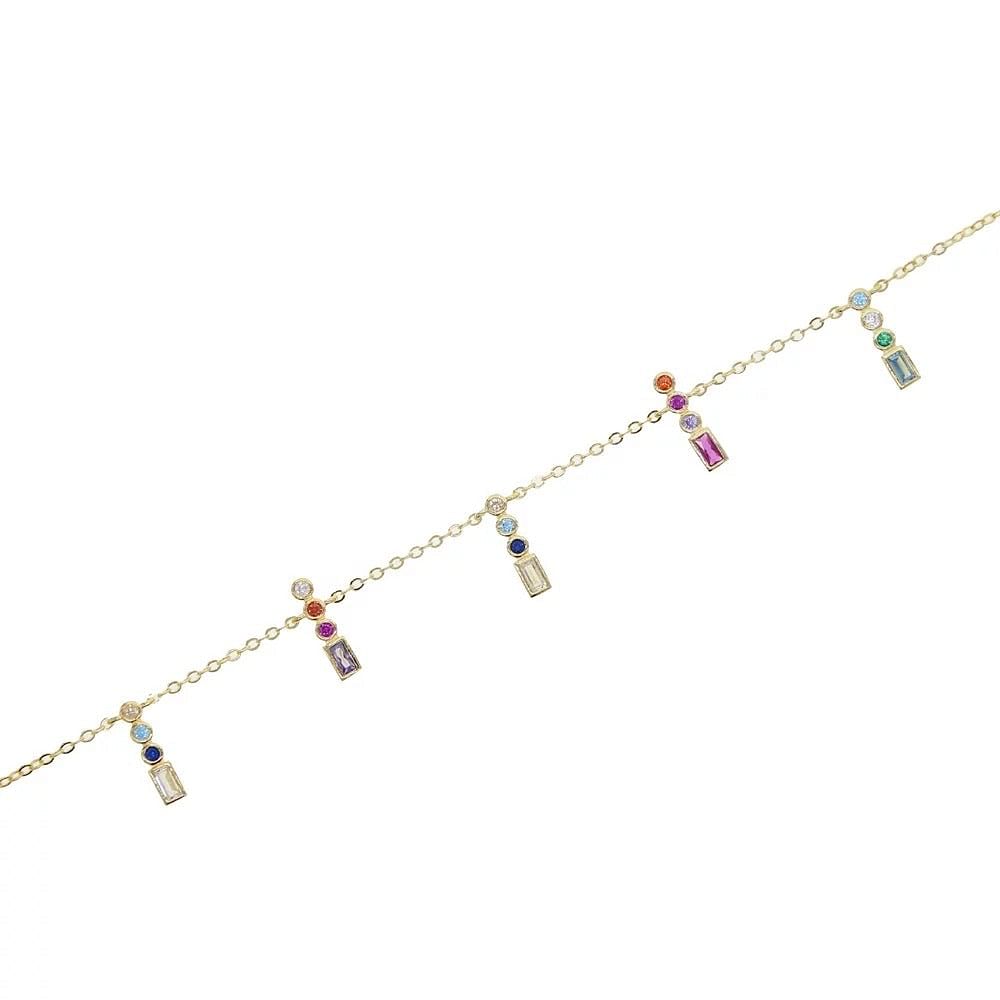 Collana girocollo “Dubai” placcata in oro 18kt con pietre multicolor - 333HOPE333
