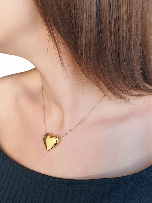 Collana girocollo "Metal Heart" Gold - 333HOPE333