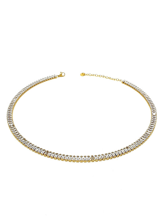 Collana girocollo tennis "Royalty" gold - 333HOPE333