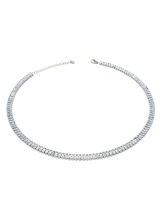 Collana girocollo tennis "Royalty" silver - 333HOPE333