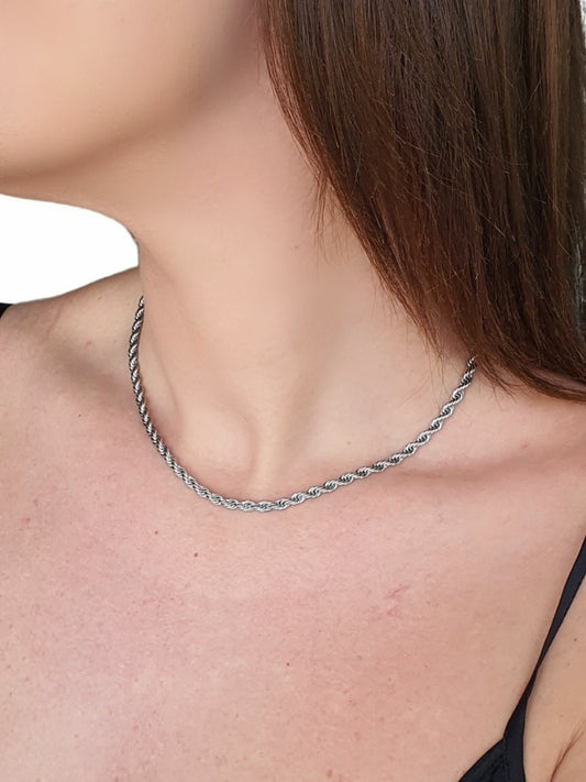 Collana girocollo "Torchon" Silver - 333HOPE333