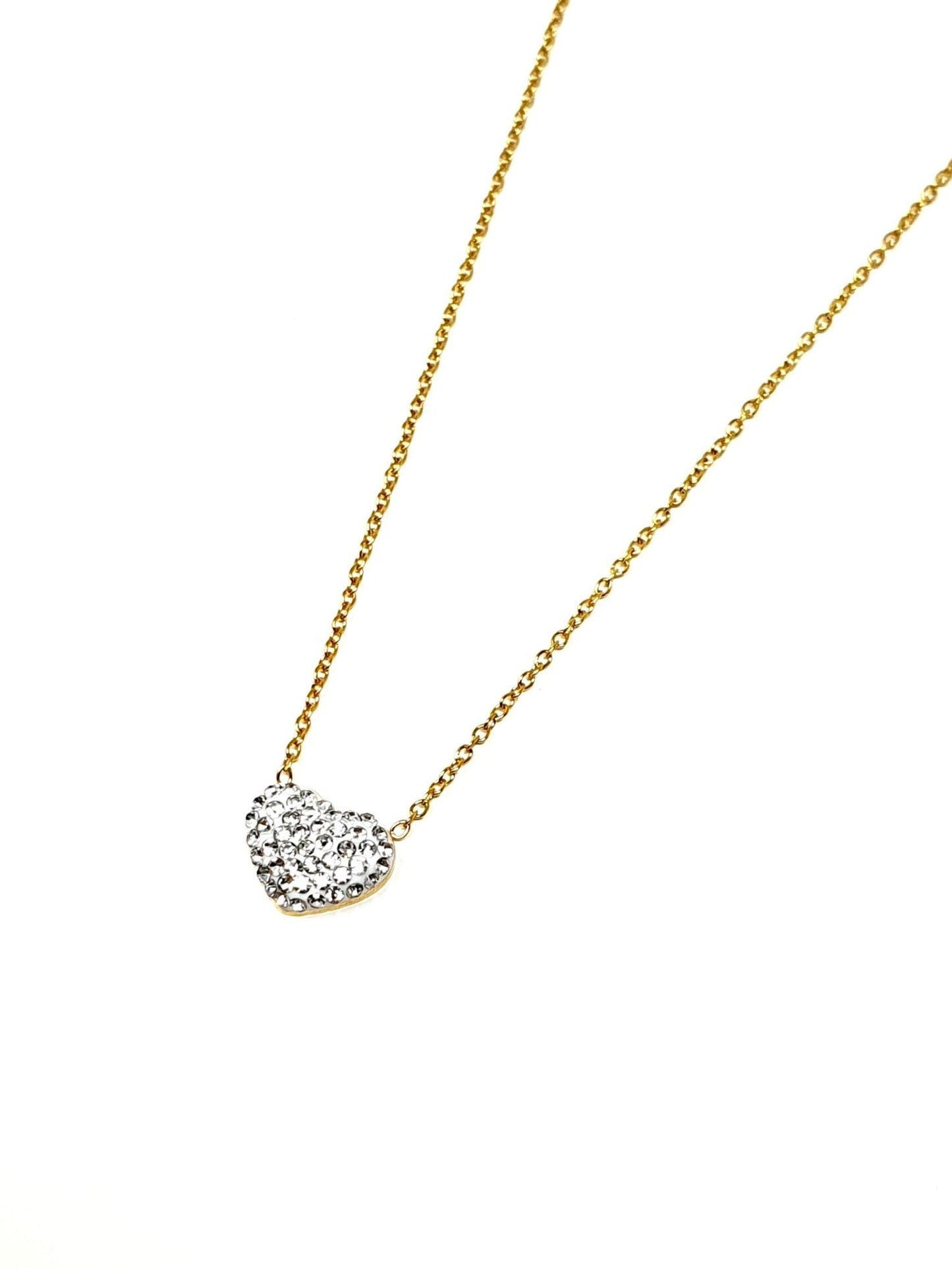 Collana girocollo "White Heart" Gold - 333HOPE333