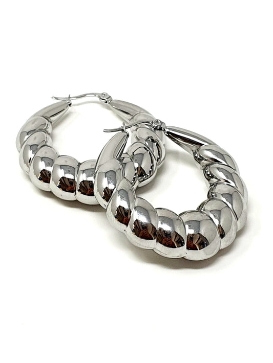 Coppia cerchi “Esmeralda Big” Silver - 333HOPE333