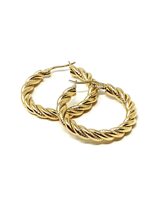 Coppia di cerchi "Scratched Torchon ” Gold - 333HOPE333