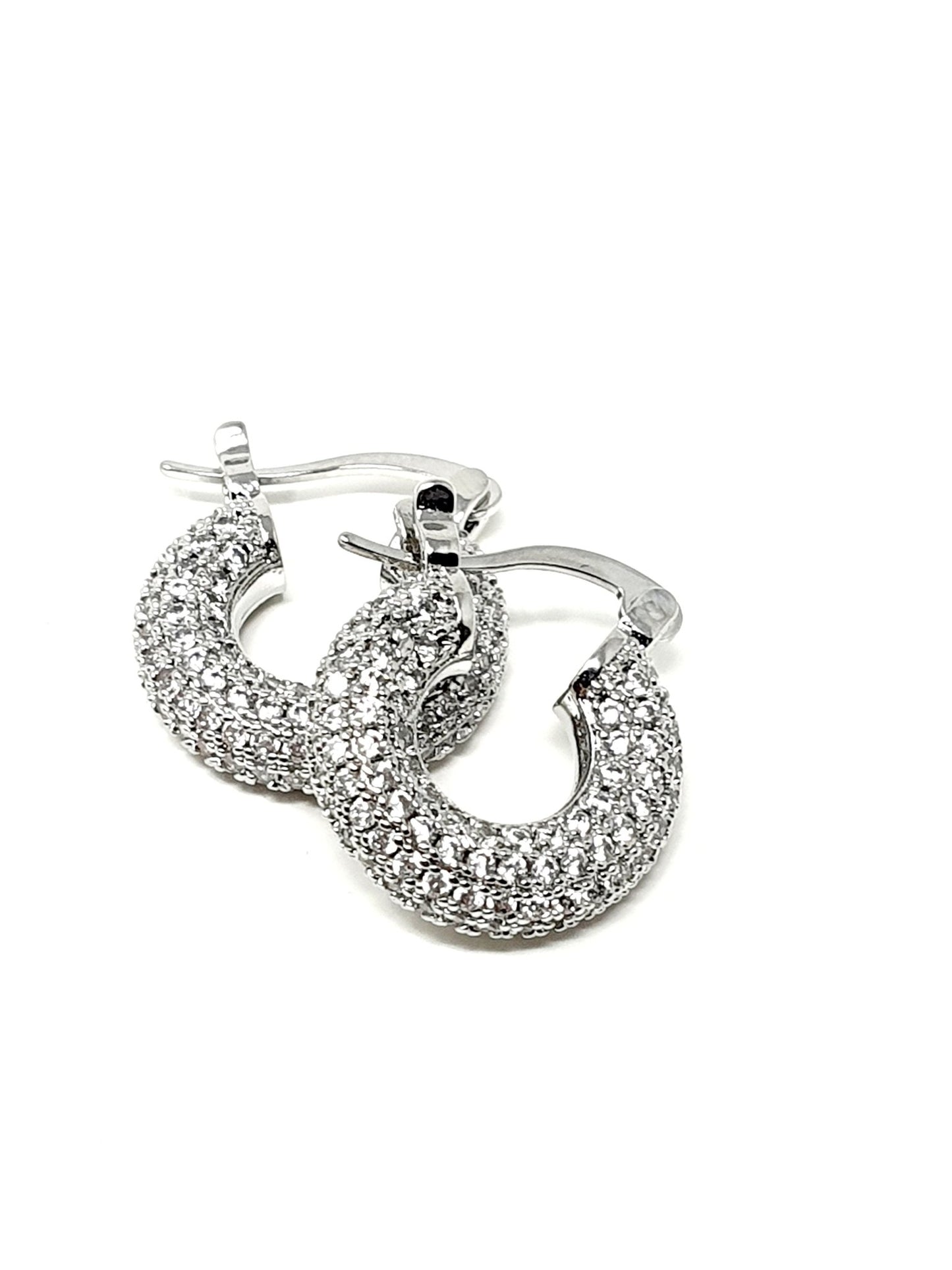 Coppia di cerchi small silver con chiusura a baionetta - 333HOPE333