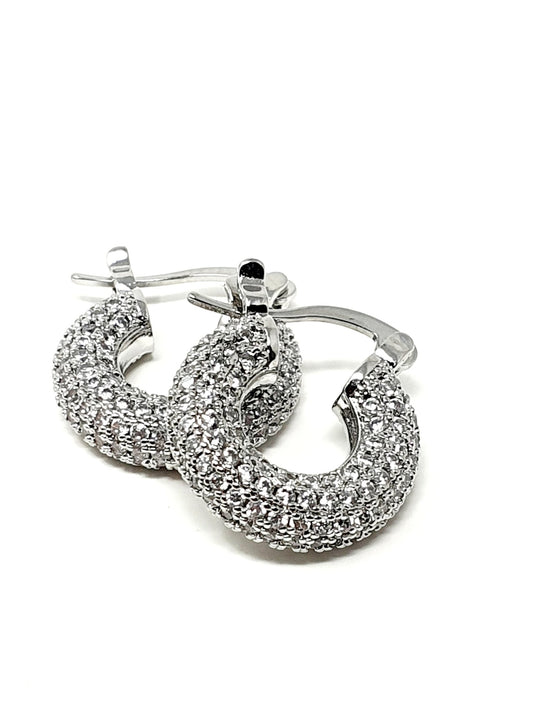 Coppia di cerchi small silver con chiusura a baionetta - 333HOPE333