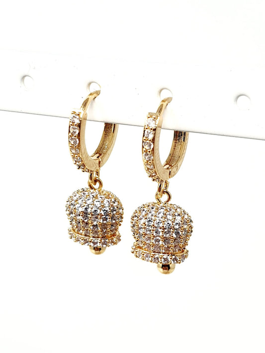 Coppia di mini hoops “Campanella Caprese” Gold - 333HOPE333