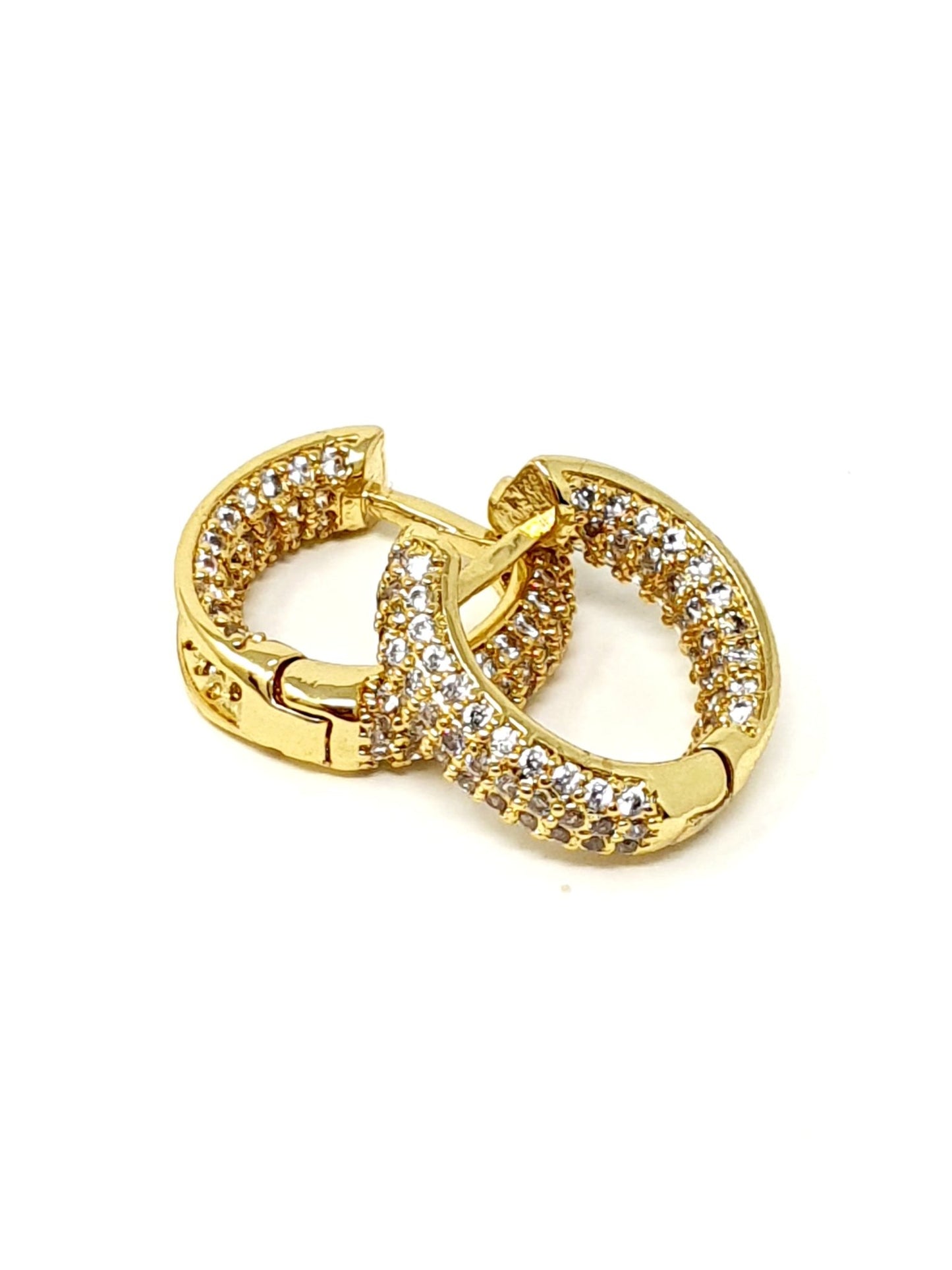 Coppia di mini hoops “Paris” Gold - 333HOPE333