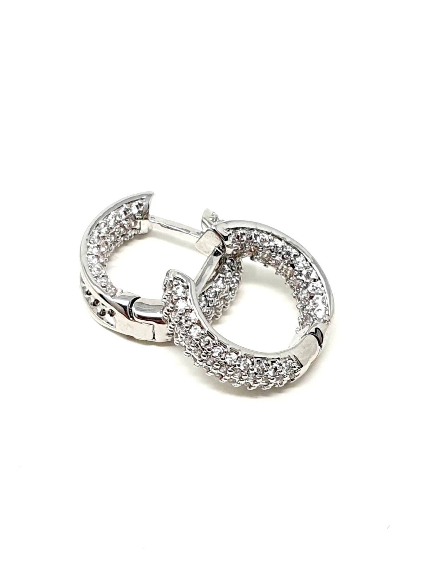 Coppia di mini hoops “Paris” Silver - 333HOPE333