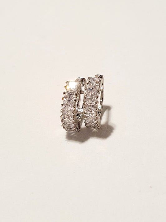 Coppia di mini hoops “ Princess” Silver - 333HOPE333