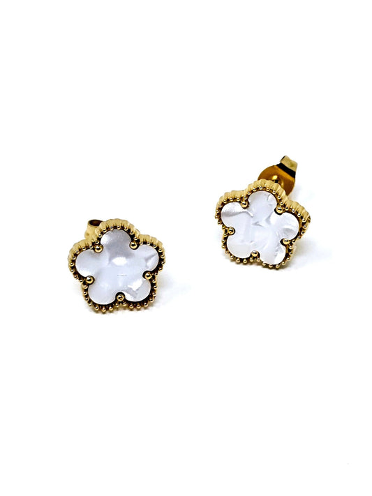 Coppia di Orecchini a Lobo "Vintage" White - 333HOPE333