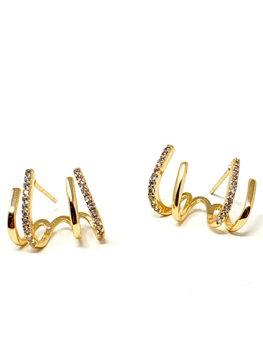 Coppia di orecchini "Claws” Gold - 333HOPE333