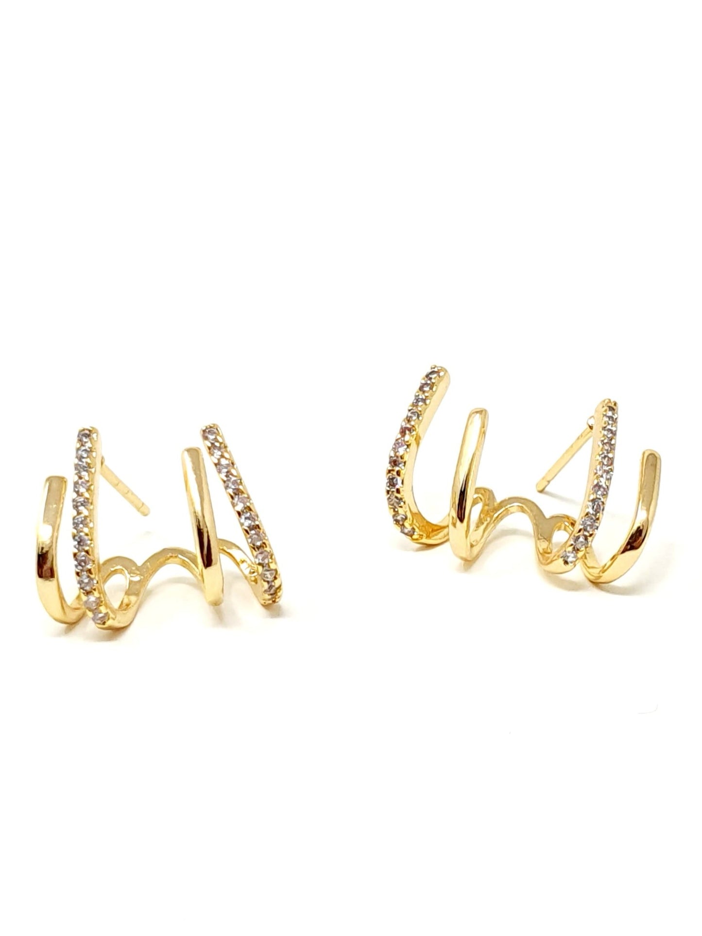 Coppia di orecchini "Claws” Gold - 333HOPE333