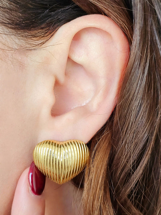 Coppia di Orecchini "Cuori Vintage” Gold - 333HOPE333