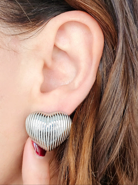 Coppia di Orecchini "Cuori Vintage” Silver - 333HOPE333