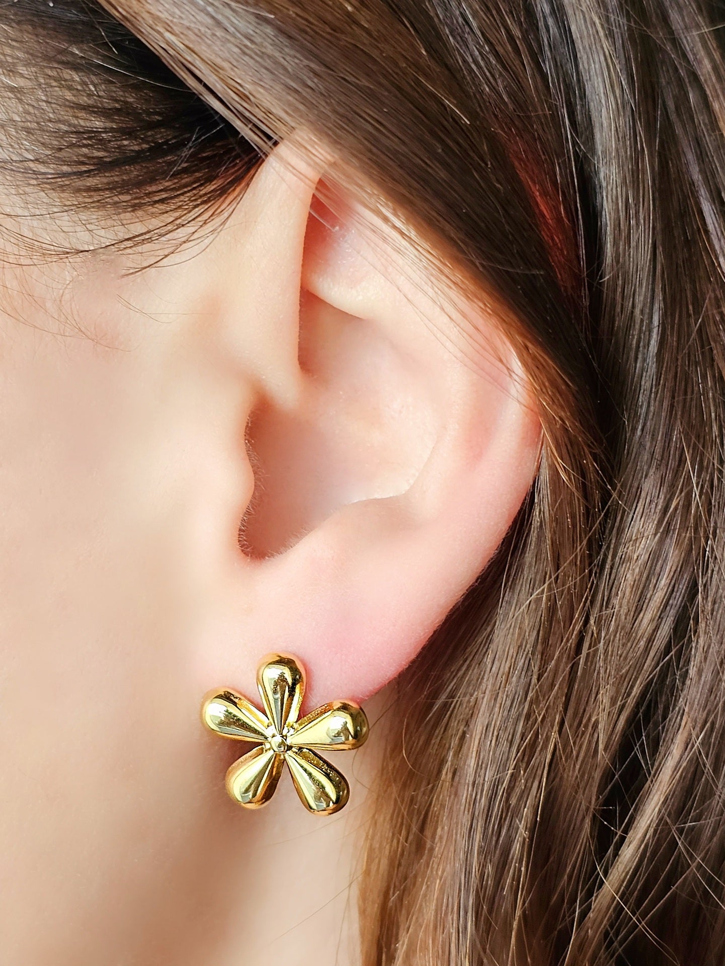 Coppia di Orecchini "Flower Power” Gold - 333HOPE333