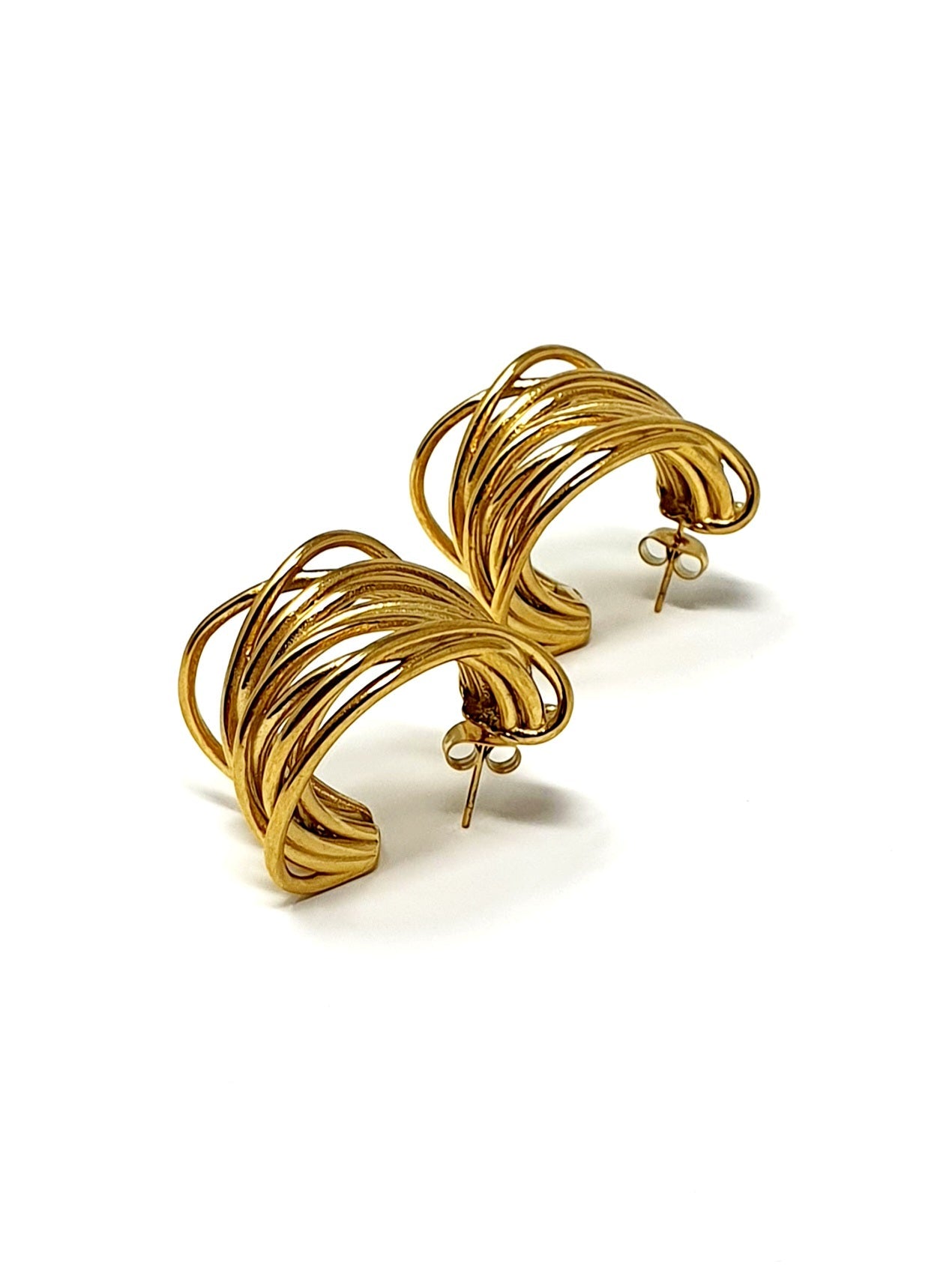Coppia di Orecchini "Metal Wire" Gold - 333HOPE333