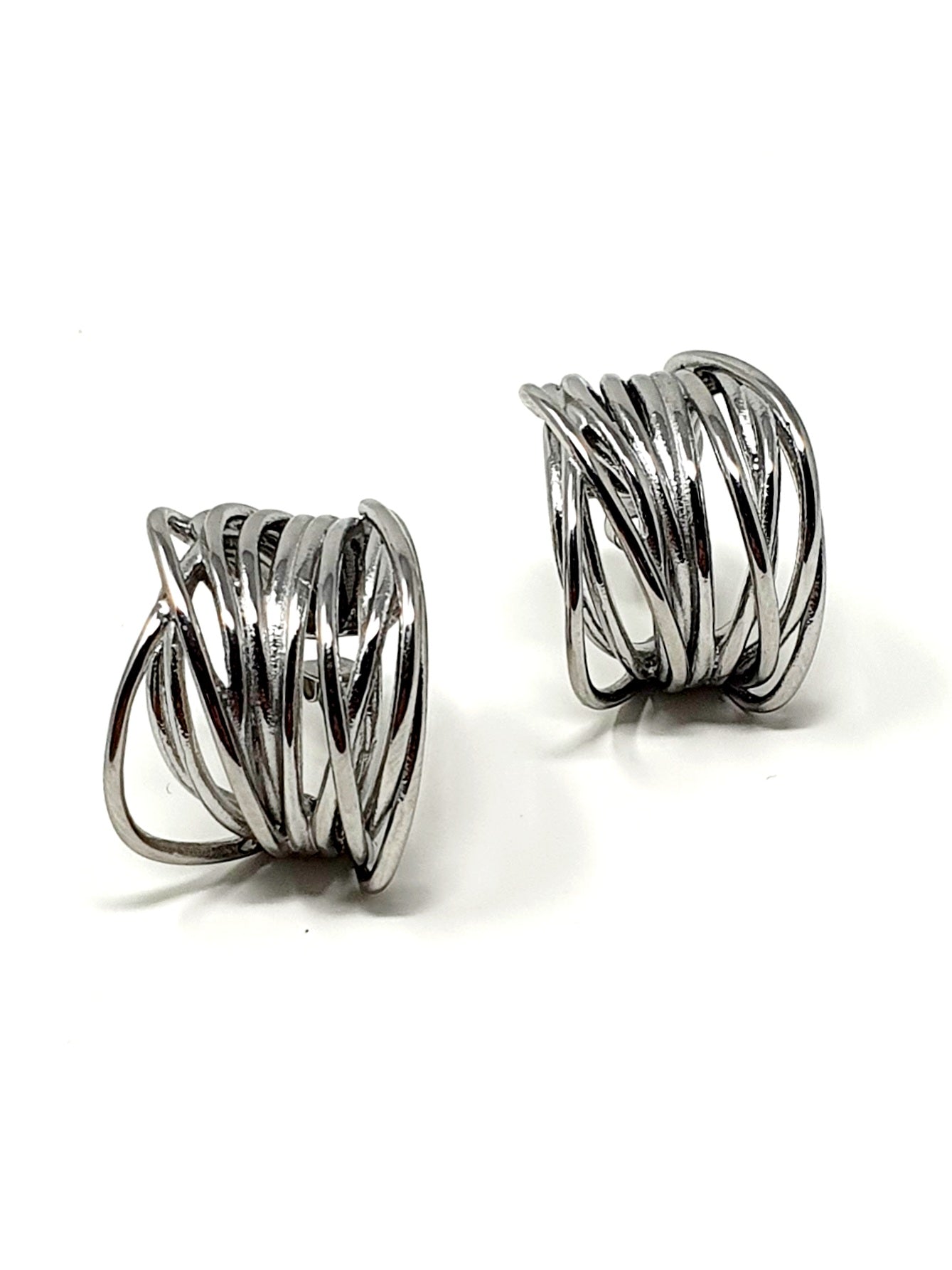 Coppia di Orecchini "Metal Wire" Silver - 333HOPE333