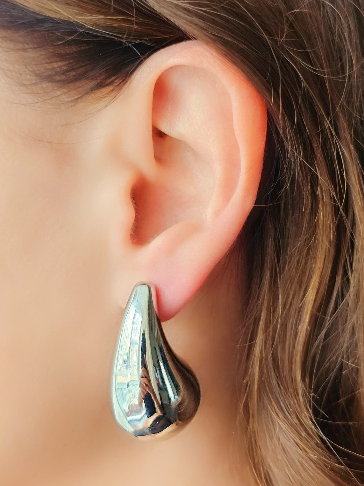 Coppia di Orecchini "Silver Drops Bigā - 333HOPE333