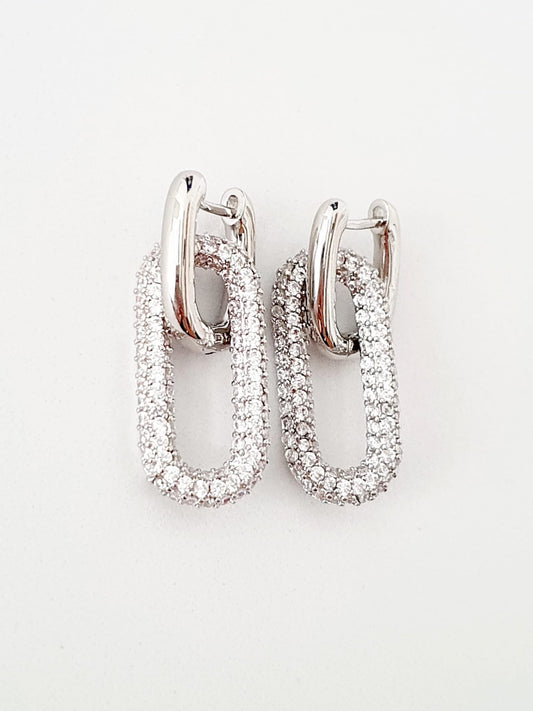 Coppia di pendenti chain “Paris” Silver - 333HOPE333