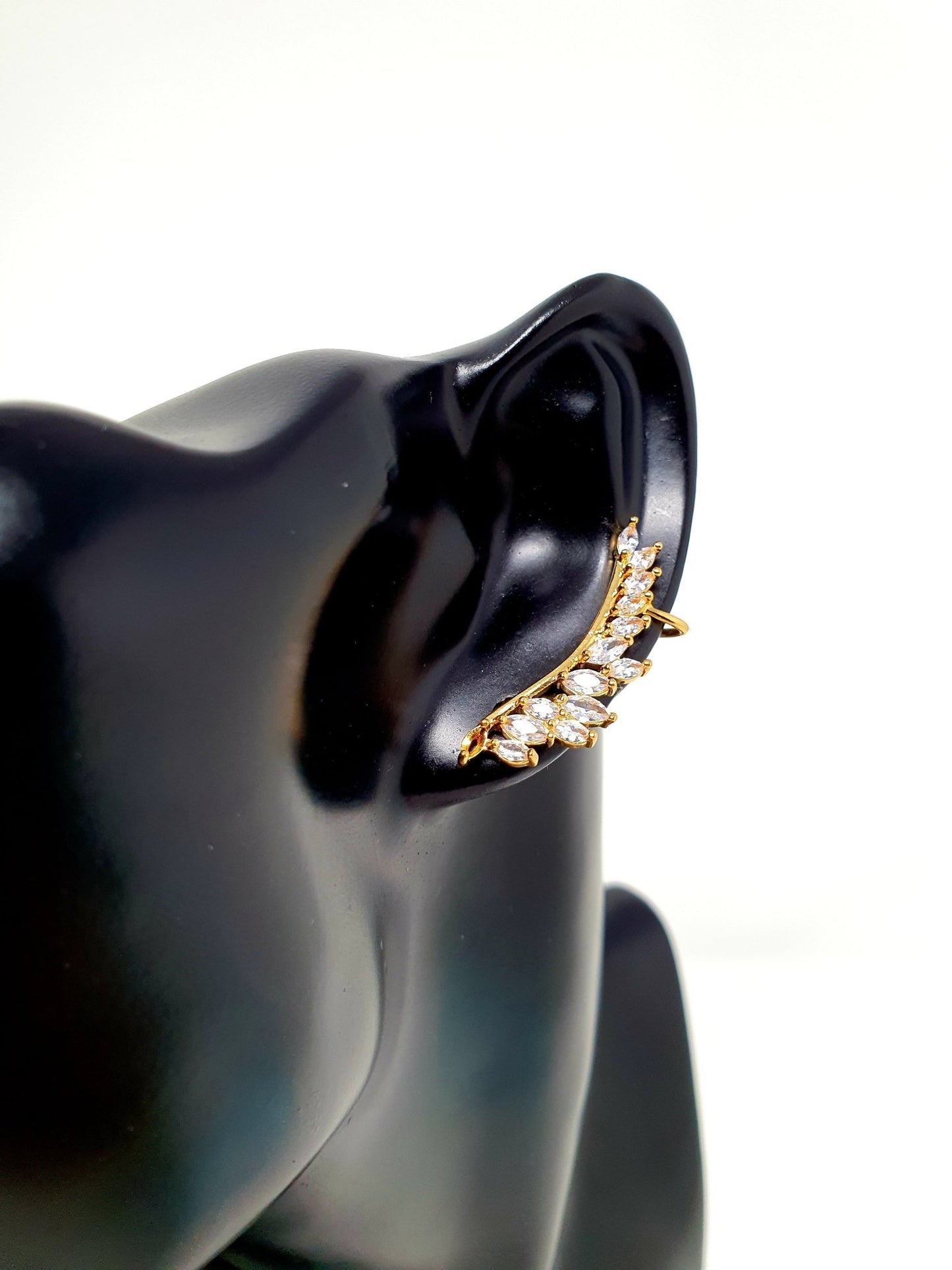 Coppia ear climbers “Rowan” gold - 333HOPE333