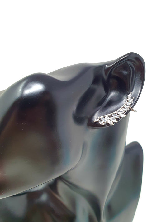 Coppia ear climbers “Rowan” silver - 333HOPE333