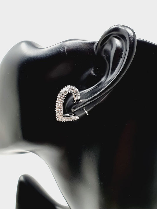 Coppia orecchini “Shining Heart” Silver - 333HOPE333