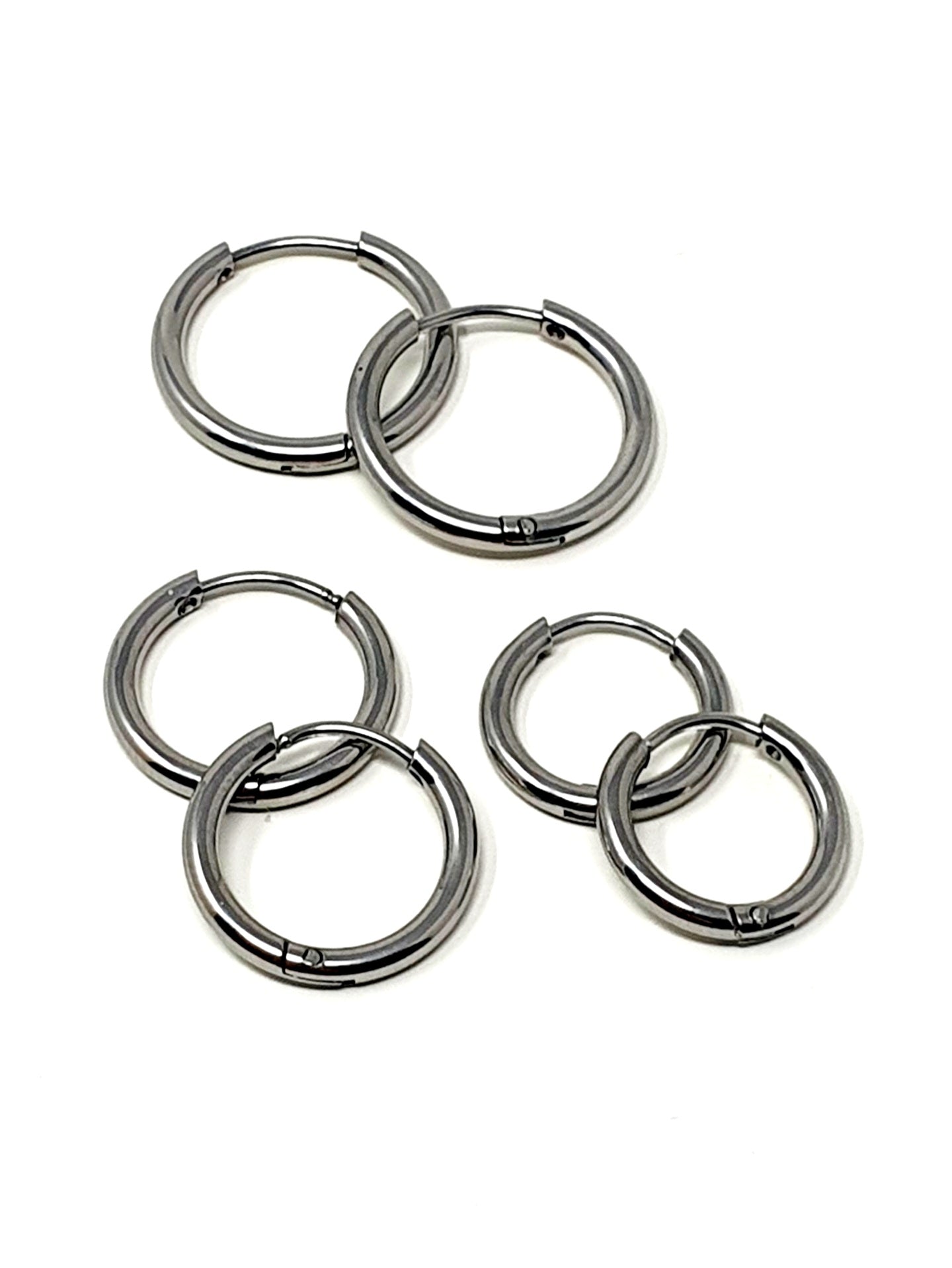 Set di 6 mini hoops “Basic" Silver - 333HOPE333