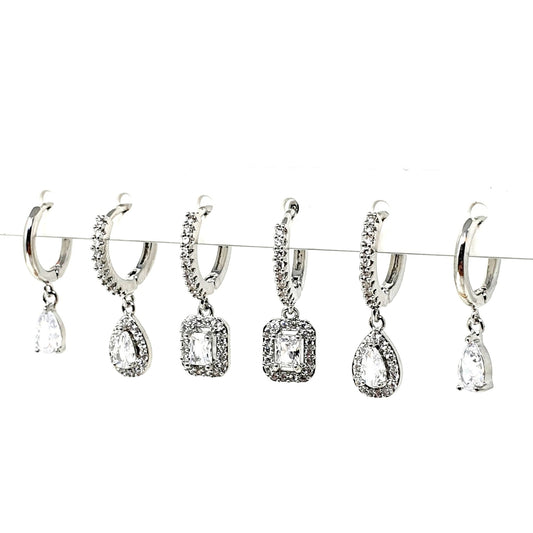 Set di 6 mini hoops “Queen" Silver - 333HOPE333