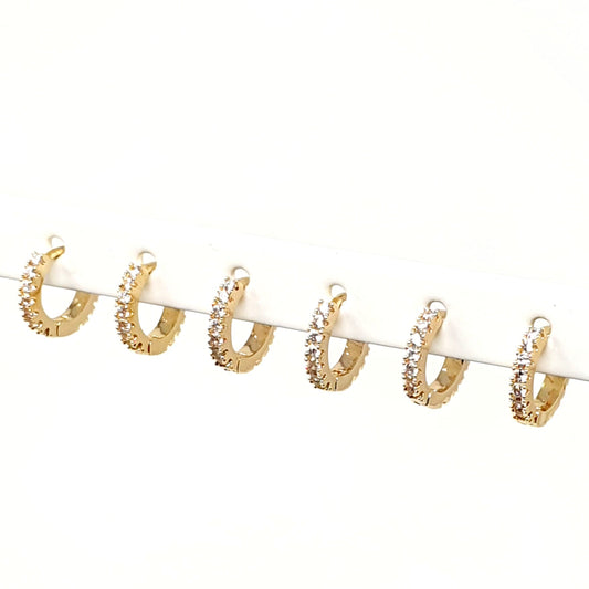 Set di 6 mini hoops “Zahara" Gold - 333HOPE333
