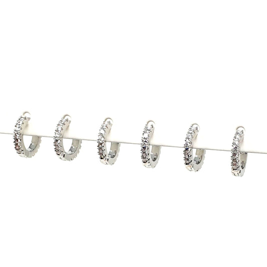 Set di 6 mini hoops “Zahara" Silver - 333HOPE333