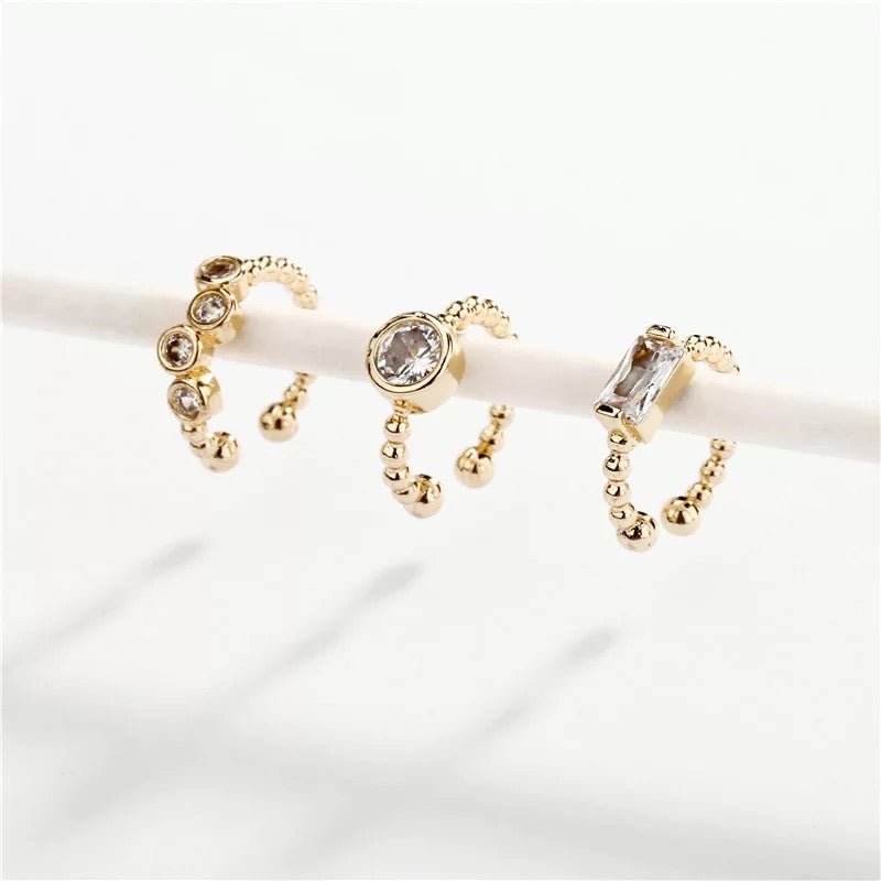 Set di tre ear cuffs “Positano” Gold - 333HOPE333