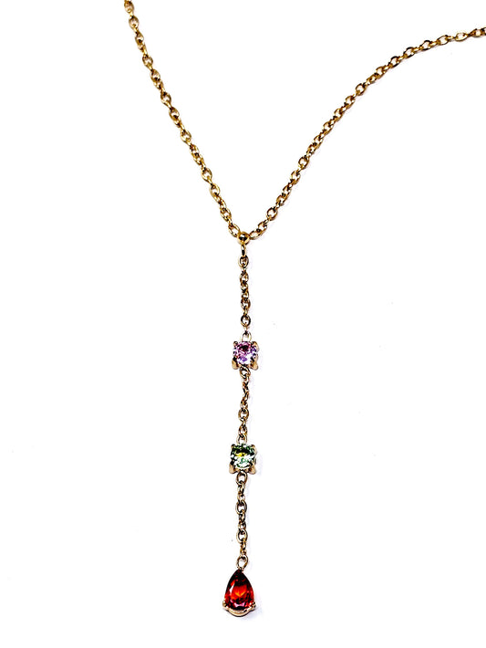 Collana Girocollo "Astra" Gold con Pietre Pastel Colors