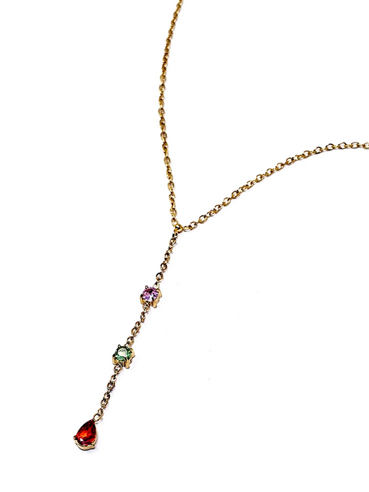 Collana Girocollo "Astra" Gold con Pietre Pastel Colors