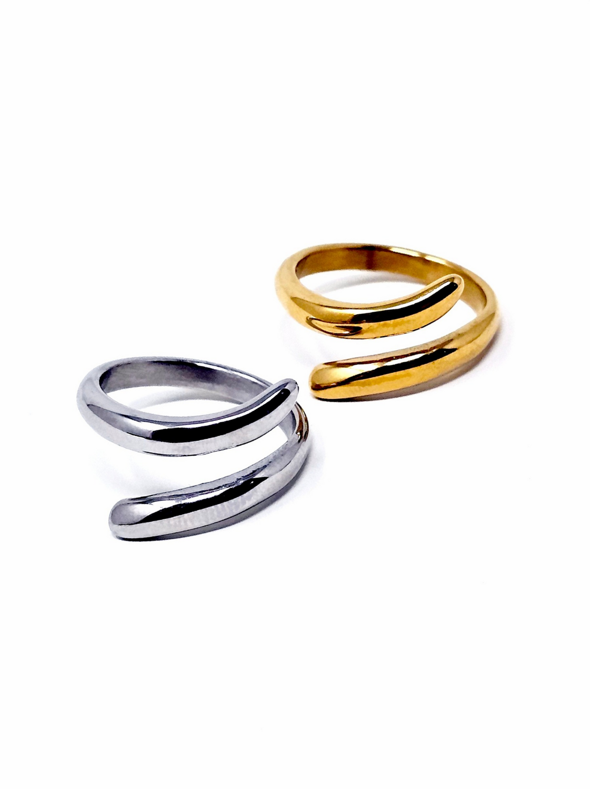 Anello  Regolabile "Virgola" Gold o Silver