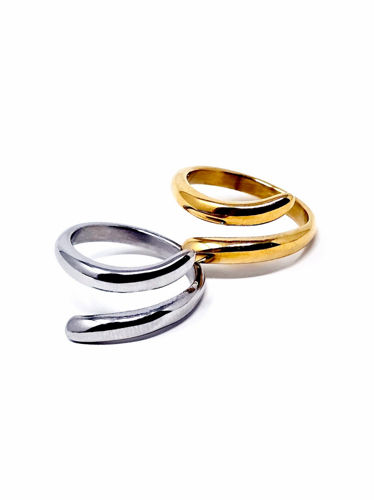 Anello  Regolabile "Virgola" Gold o Silver