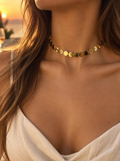 Choker/Girocollo "Dischetti" Gold o Silver