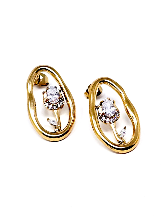 Coppia di Orecchini "Tulipano Light" Gold