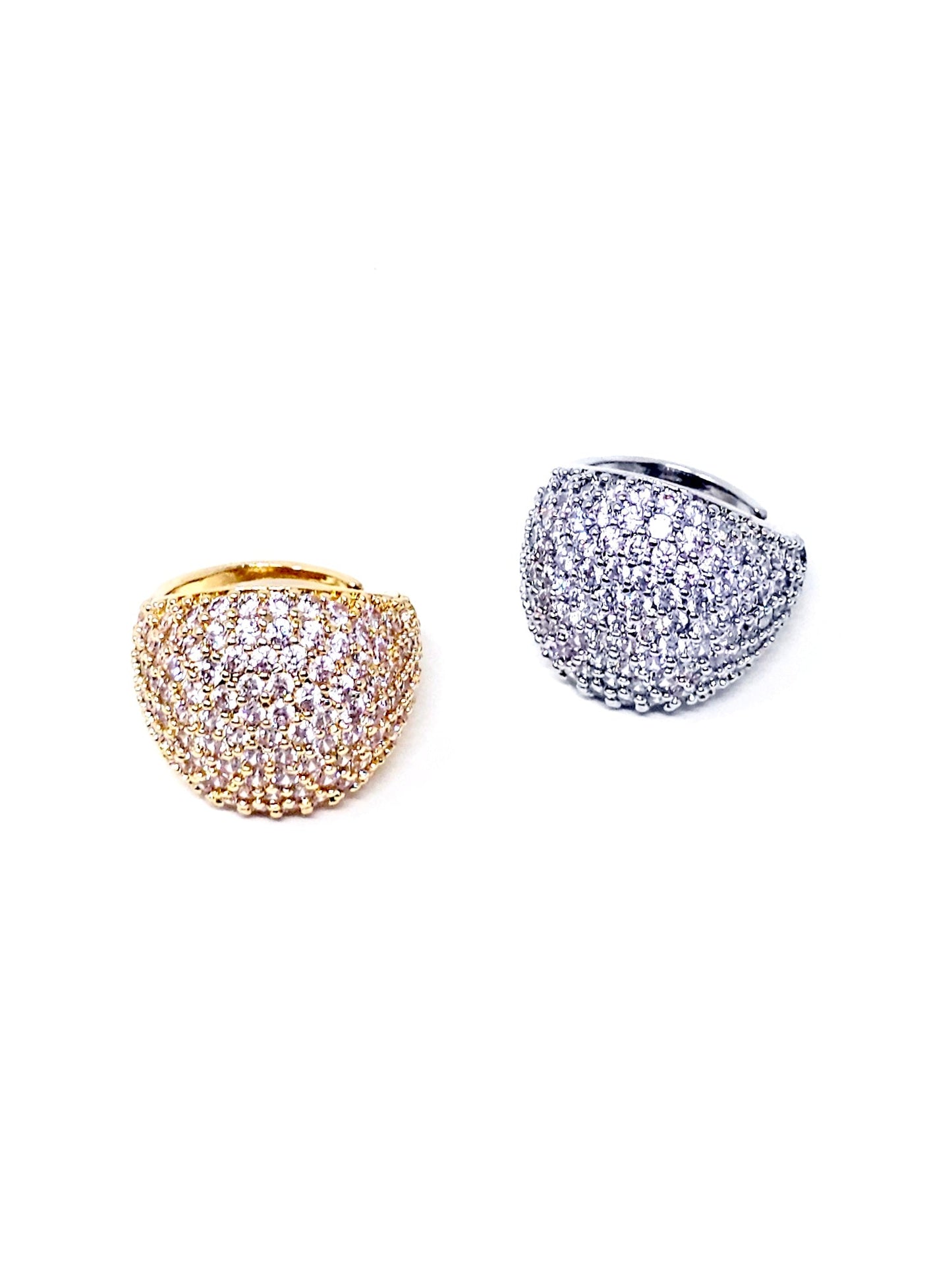 Anello Regolabile "Bubble Pavé" Gold o Silver - 333HOPE333