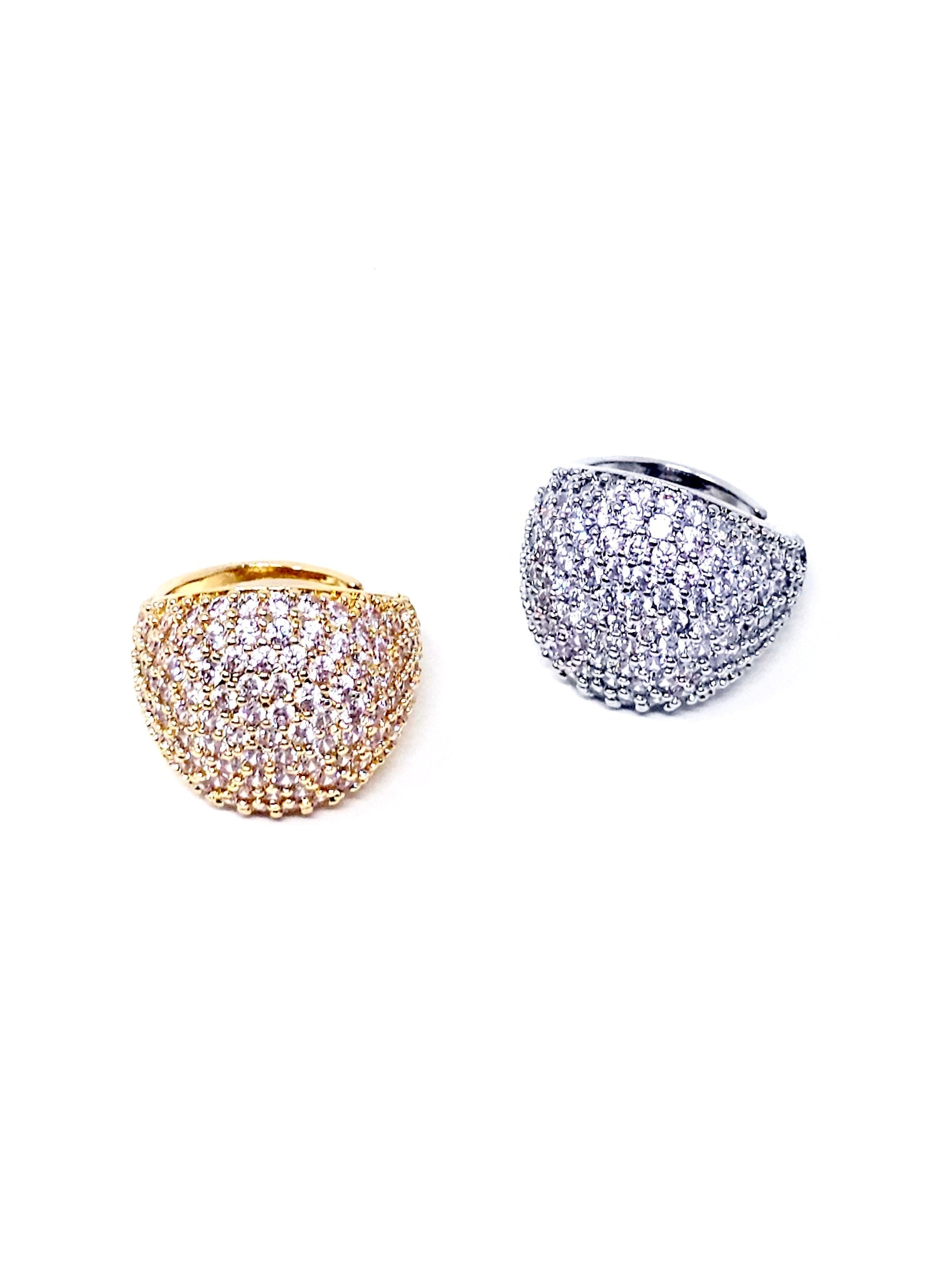 Anello Regolabile "Bubble Pavé" Gold o Silver - 333HOPE333