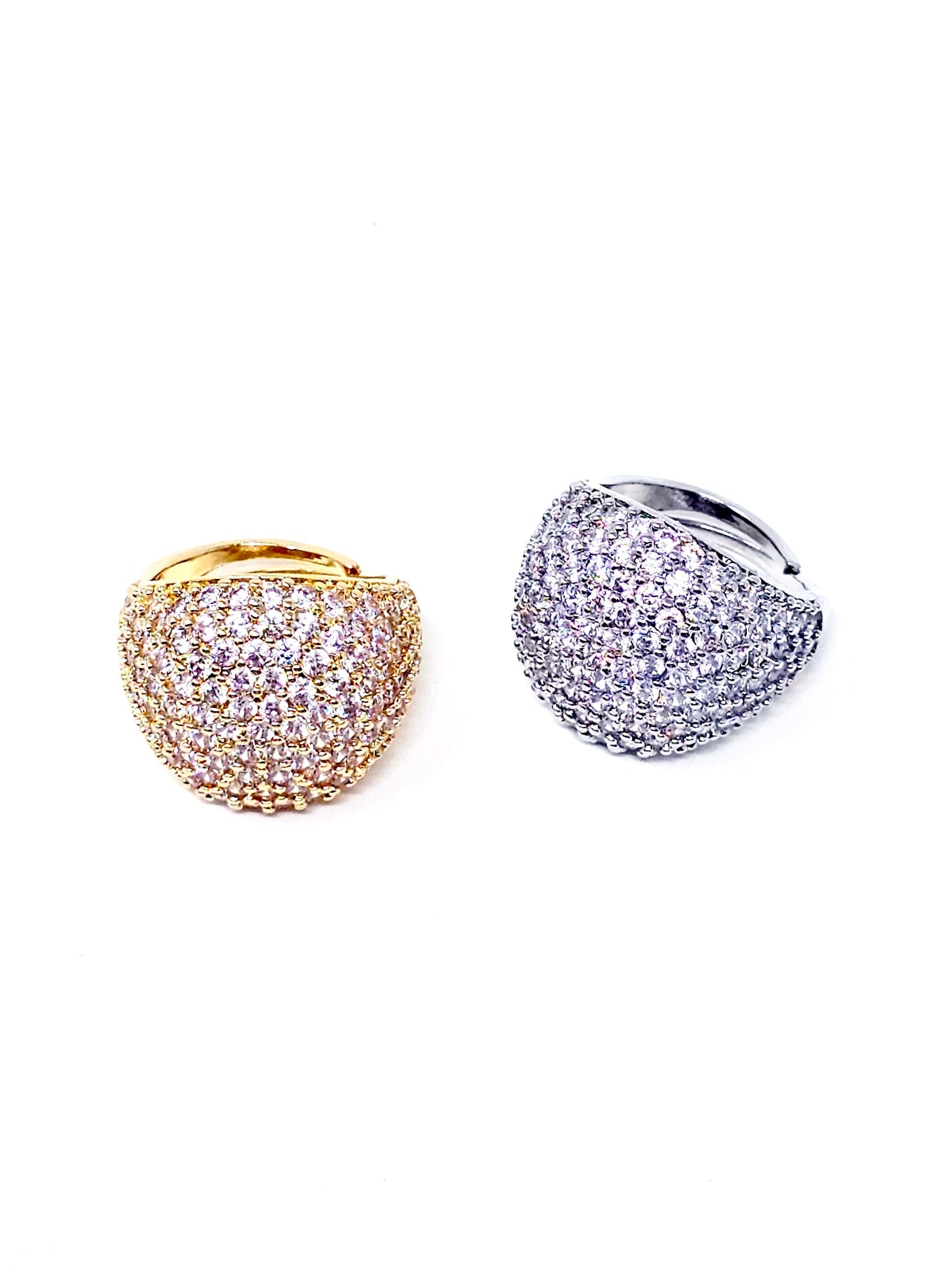 Anello Regolabile "Bubble Pavé" Gold o Silver - 333HOPE333