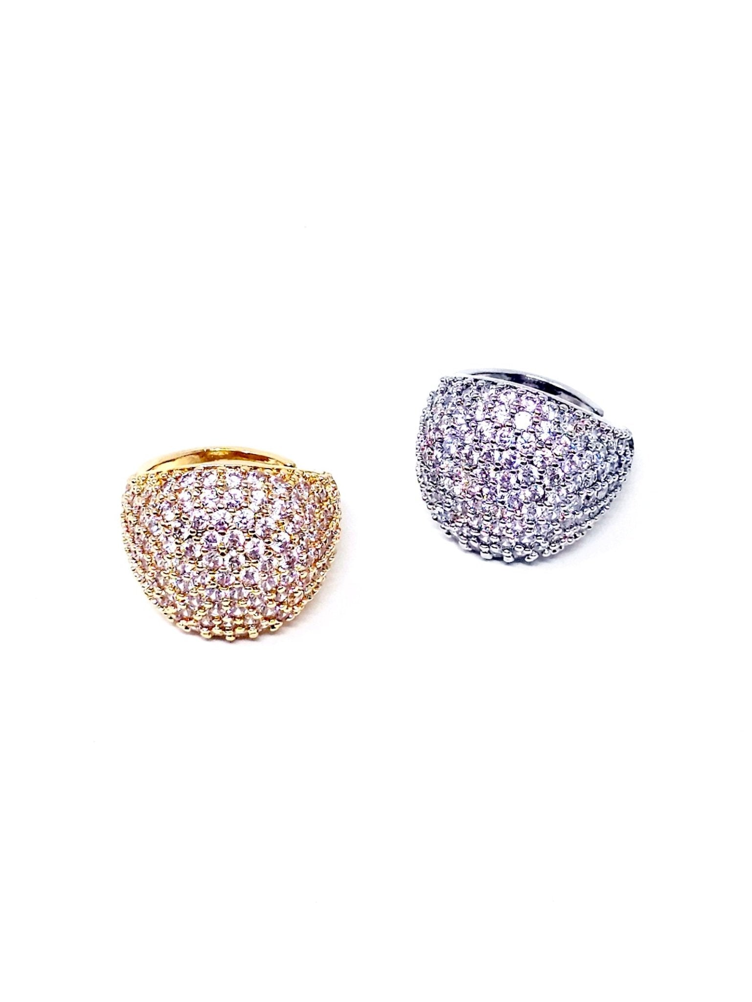 Anello Regolabile "Bubble Pavé" Gold o Silver - 333HOPE333