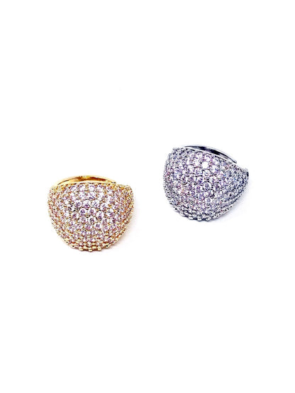 Anello Regolabile "Bubble Pavé" Gold o Silver - 333HOPE333