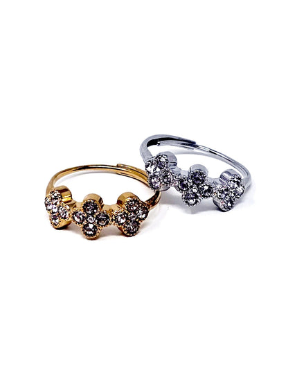Anello Regolabile "Flowers" Gold o Silver - 333HOPE333