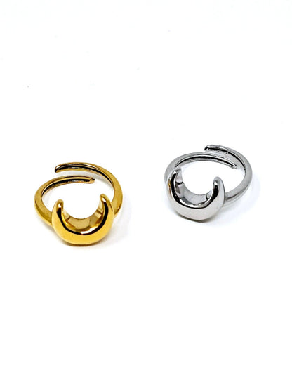 Anello Regolabile "Half Moon" Gold o Silver - 333HOPE333